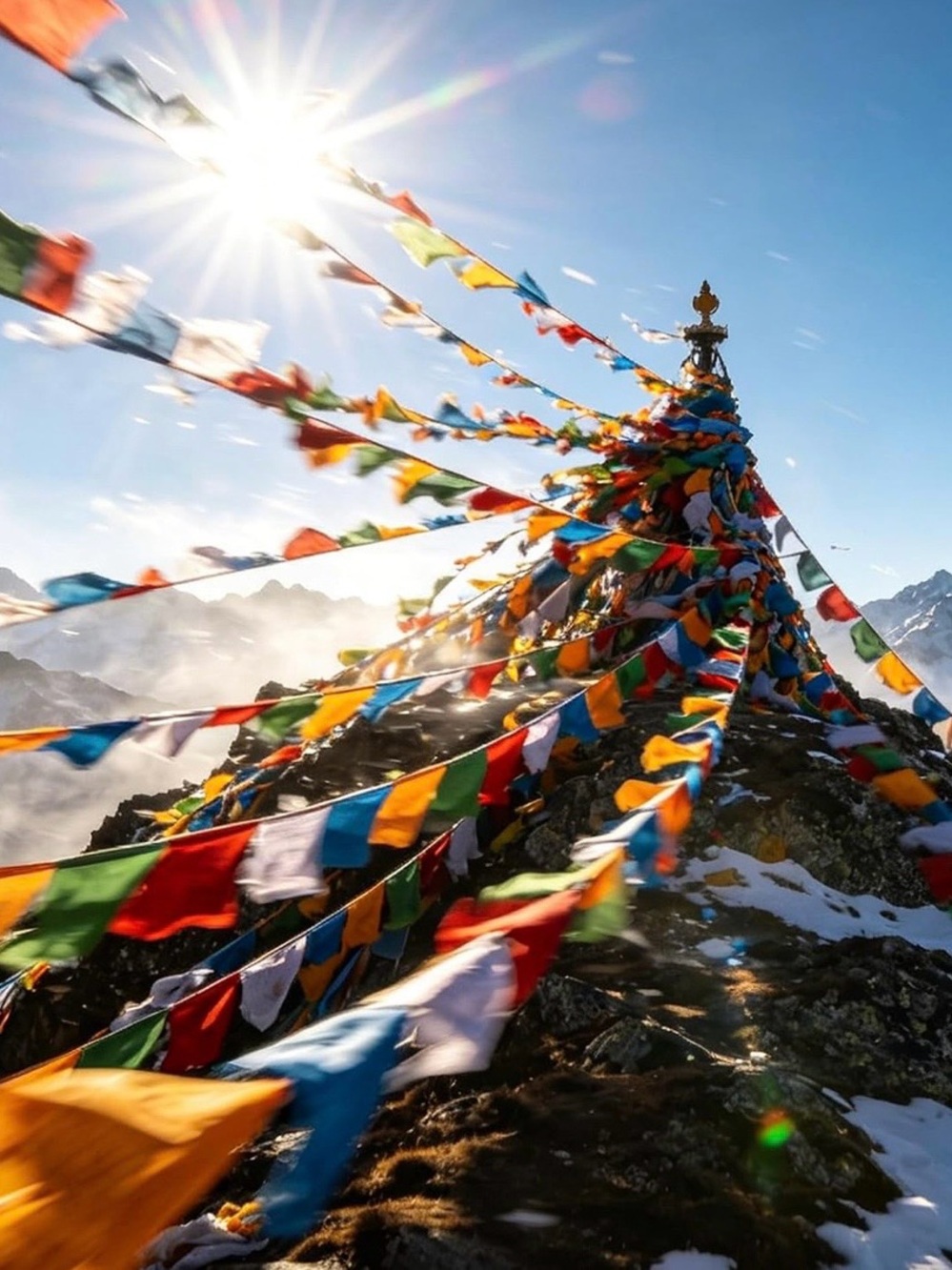Colorful Tibetan Prayer Flags String